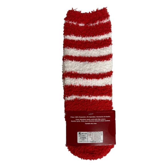 Wondershop Kids Super Soft Crew Christmas Santa Socks 2 Pk Size XS/S - Picture 2 of 4